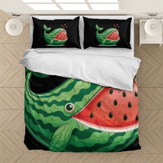 Melon Whale Funny Animal Made Of Vegetables Bedding Sets