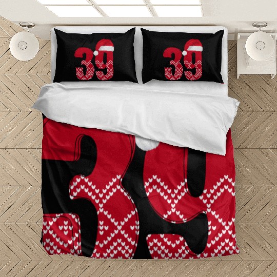 39th Xmas Bday Celebration - Number Thirty Nine Bedding Sets
