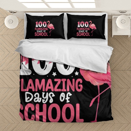100 Flamazing Days of School Flamingo Teacher Bedding Sets