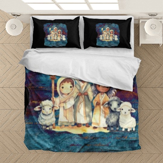 Christmas Nativity Scene Shepherds and Sheep Bedding Sets