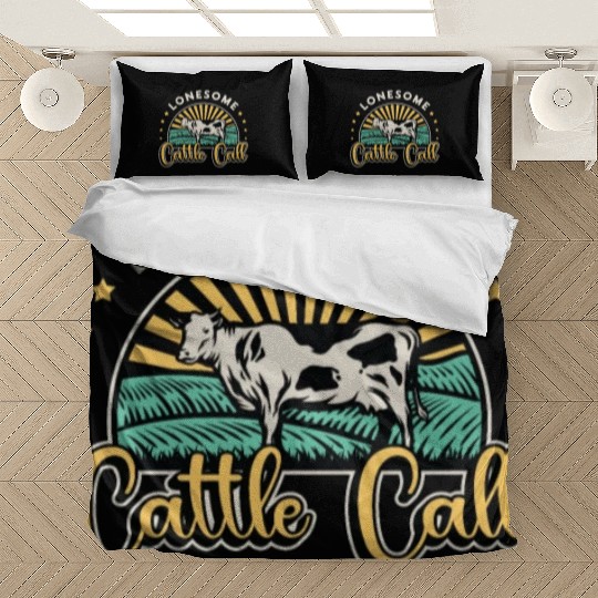 Cattle Farming Lonesome Cattle Call Farm Animals Bedding Sets