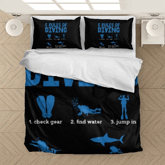 5 Rules Of Diving Scuba Diving Diver Bedding Sets