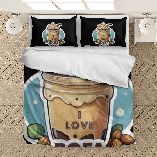 Hazelnut Boba Bubble Tea - I love Bofa Deez Nuts Bedding Sets