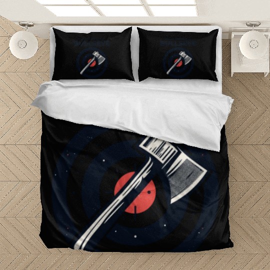 Axe Throwing Axe Thrower Lumberjack Funny Bullseye Bedding Sets
