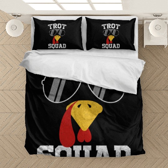 Running Turkey Sunglasses Trot Squad Thanksgiving Bedding Sets