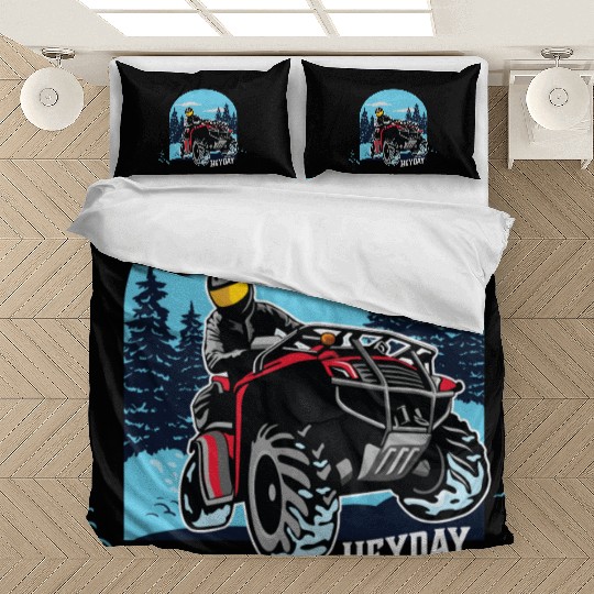 ATV/Quad "Winter Riding" style logo. By "Hey Day" Bedding Sets