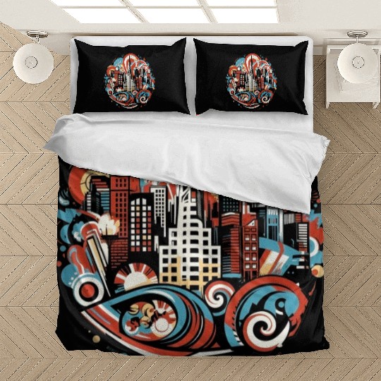 Trendy Urban Graffiti style expressive Street Art Bedding Sets
