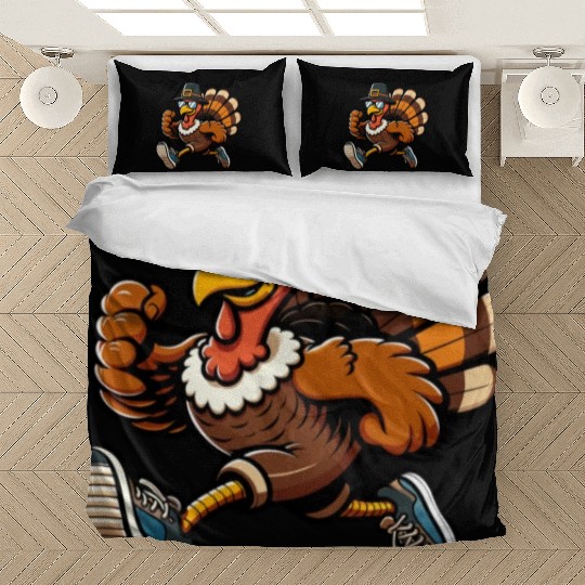Running Turkey- Turkey Trot Running Thanksgiving Bedding Sets