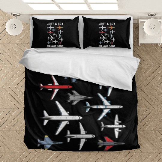 Airplane Just A Boy Who Loves Planes Boys Toddler Bedding Sets