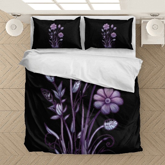 Lavender Majesty: A Tapestry of Orchids and Lilacs Bedding Sets