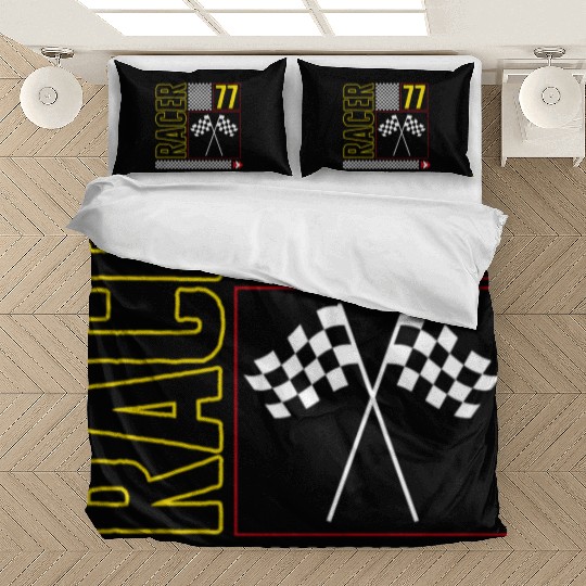 Halloween Bedding Sets, Racer 77 Checked Flag Design Bedding Sets