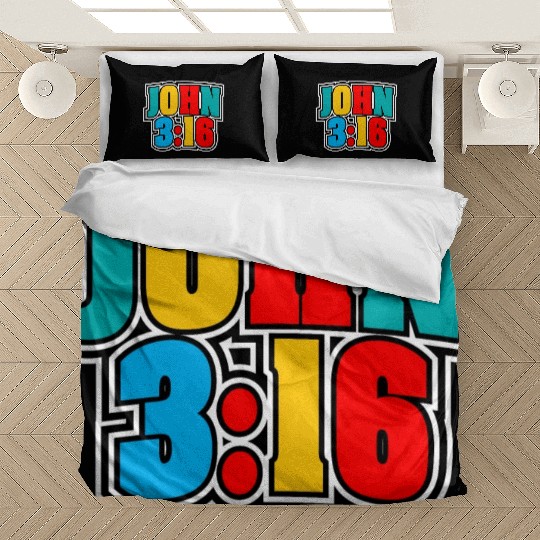 John 3:16 Love Jesus Bible Text Christian Bedding Sets