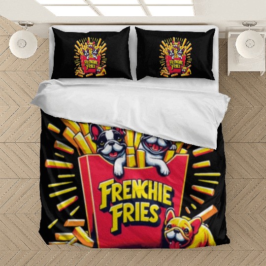 Frenchie Fries - Cute French Bulldog Fries Bedding Sets