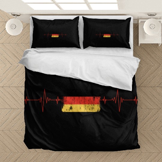 Germany Flag Heartbeat Bedding Sets