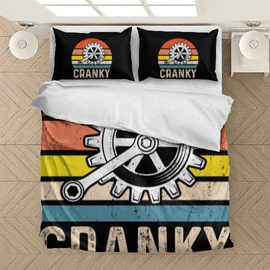 Cranky Vintage Sun funny Bicycle Lovers Bedding Sets