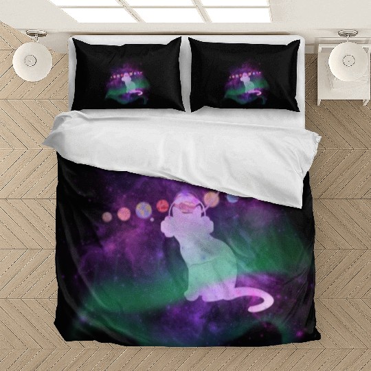 Music Space Cat Bedding Sets