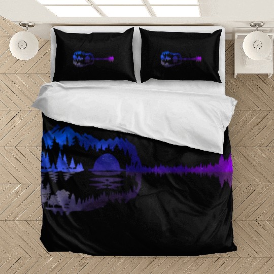 Guitar Lake Shadow Love Guitar Musician Bedding Sets