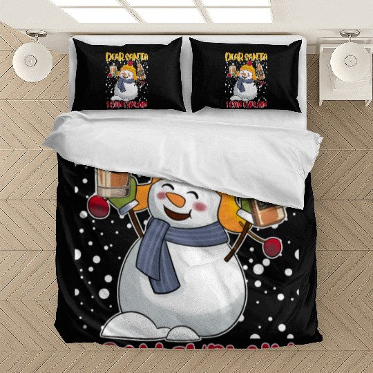 Snowman Dear Santa I can Explain Funny Bedding Sets