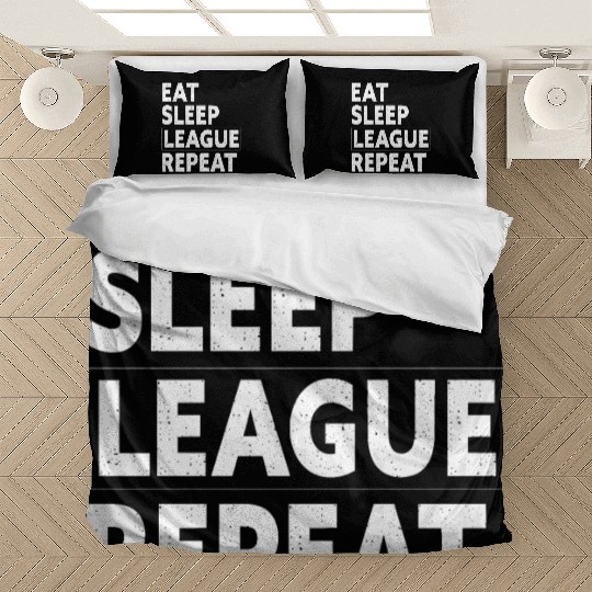 Eat Sleep League Repeat Sports Game Gaming Gift Bedding Sets