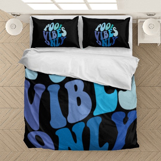 Pool Vibes Only Funny Swimming Pool Swim Team Bedding Sets