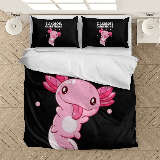 I Axolotl Questions Axolotl funny Axolotl Retro Bedding Sets