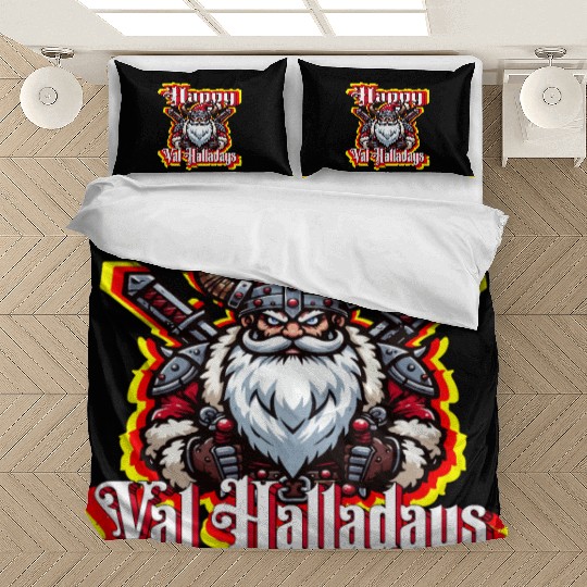 Viking Santa Happy Val Halladays Xmas Holidays Bedding Sets