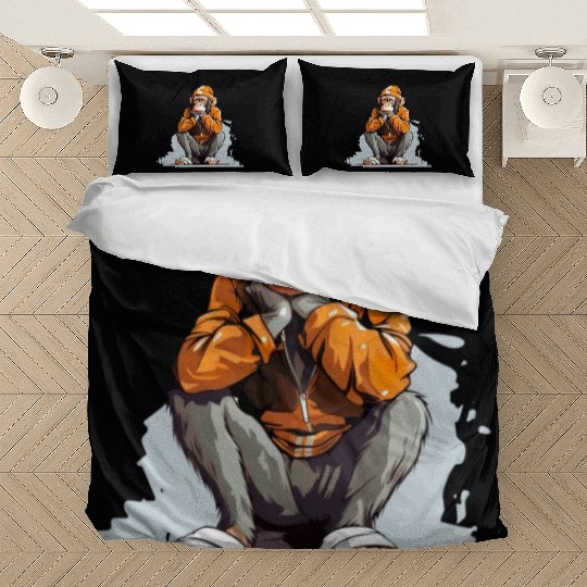 Street Art Monkey Urban Rap Street Monkey Bedding Sets