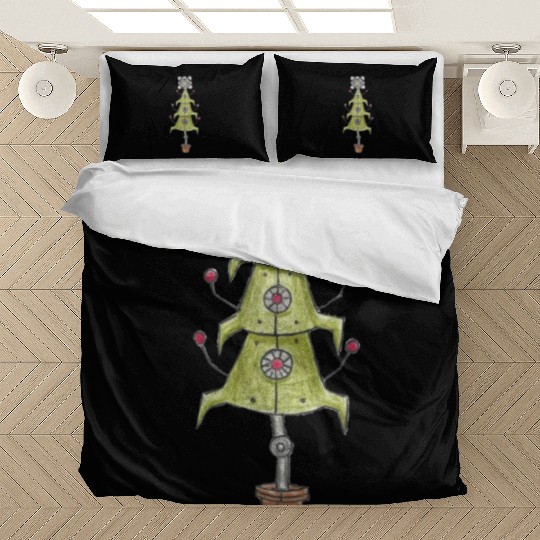Sci-Fi Alien Robot Christmas Tree Bedding Sets