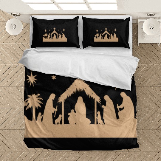 Nativity Scene with Mary Joseph Baby Jesus Bedding Sets