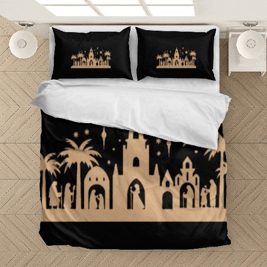 Nativity Scene with Mary Joseph Baby Jesus Bedding Sets