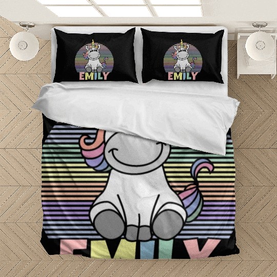 Emily Name Unicorn Bedding Sets