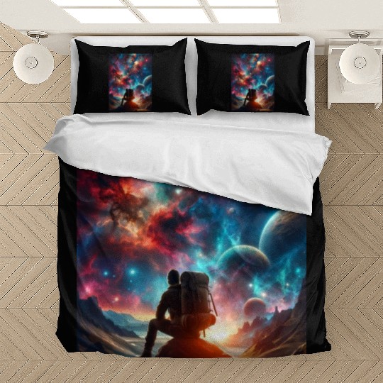 A Lonely Journey In The Embrace Of Infinity. Bedding Sets