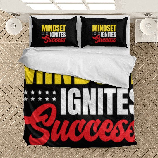 Mindset Ignites Success Motivated Inspiring Quotes Bedding Sets
