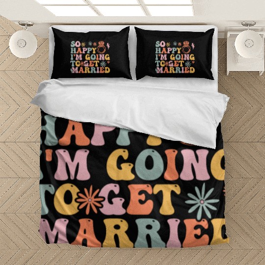 Bride Bridal Party Engagement Bedding Sets