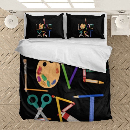 I Love Painting Teacher Drawing Bedding Sets