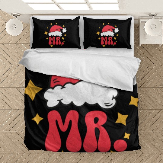 Mr And Mrs Claus Christmas Couples Matching Pajama Bedding Sets