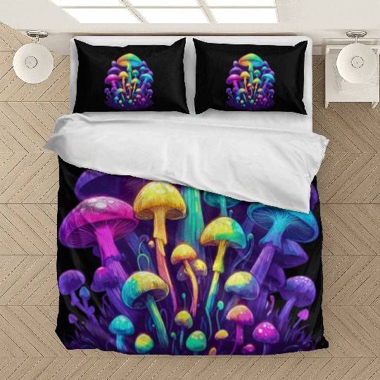 Psychedelic Colorful Mushroom Bedding Sets