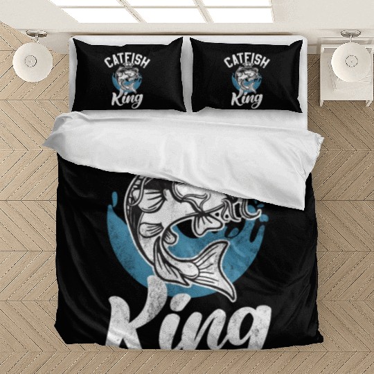 Catfish King Catfishing Angler Noodler Fisherman Bedding Sets