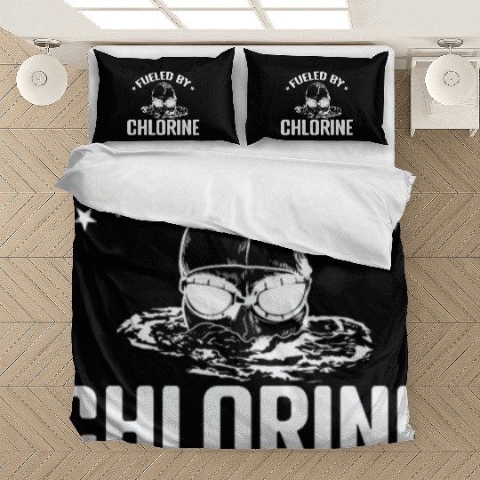Fueled by Chlorine Swim Sport Training Bedding Sets