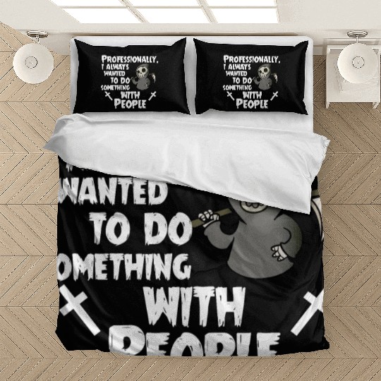 Grim Reaper Funny, Professional With People Bedding Sets