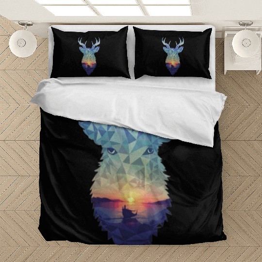 Polygon Wilderness: Majestic Deer Bedding Sets