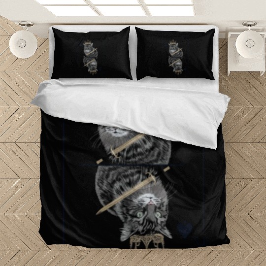 Cat Spades King Playing Card Cat Daddy Cat Mom Bedding Sets