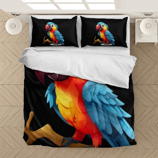 Macaw Parrot for a Bird Lover Animal Lover Bedding Sets