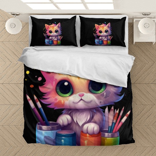 cute painting cat Bedding Sets