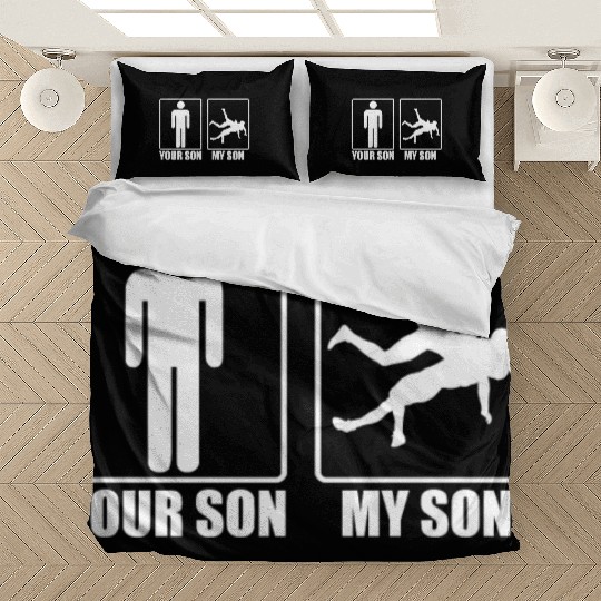 Your Son My Son Funny Wrestling Gift Wrestling Mom Bedding Sets