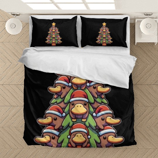 Platypus, Christmas Tree, Merry Christmas Bedding Sets