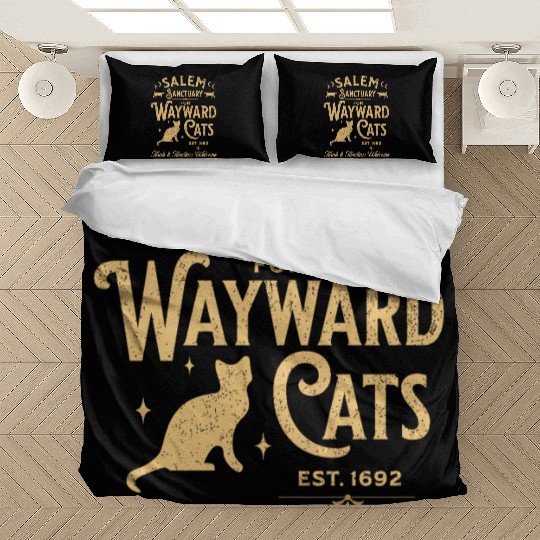 Salem Sanctuary for Wayward Cats Black Bedding Sets