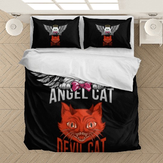 Angel Cat And Devil Cat Bedding Sets
