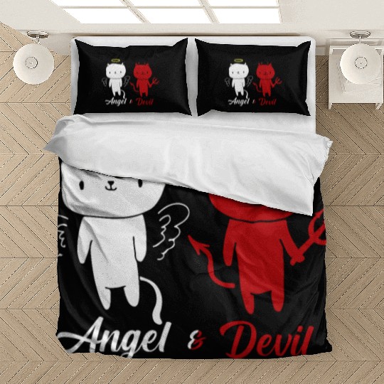 Angel And Devil Cat Bedding Sets