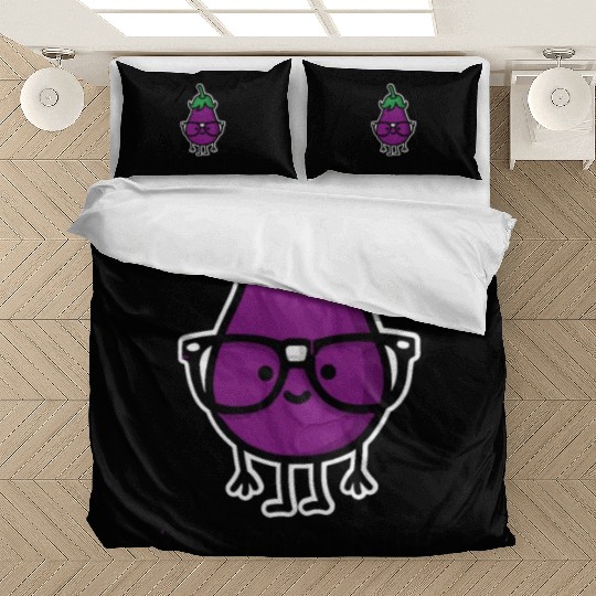 Aubergine eggplant genius Aubergenius Bedding Sets